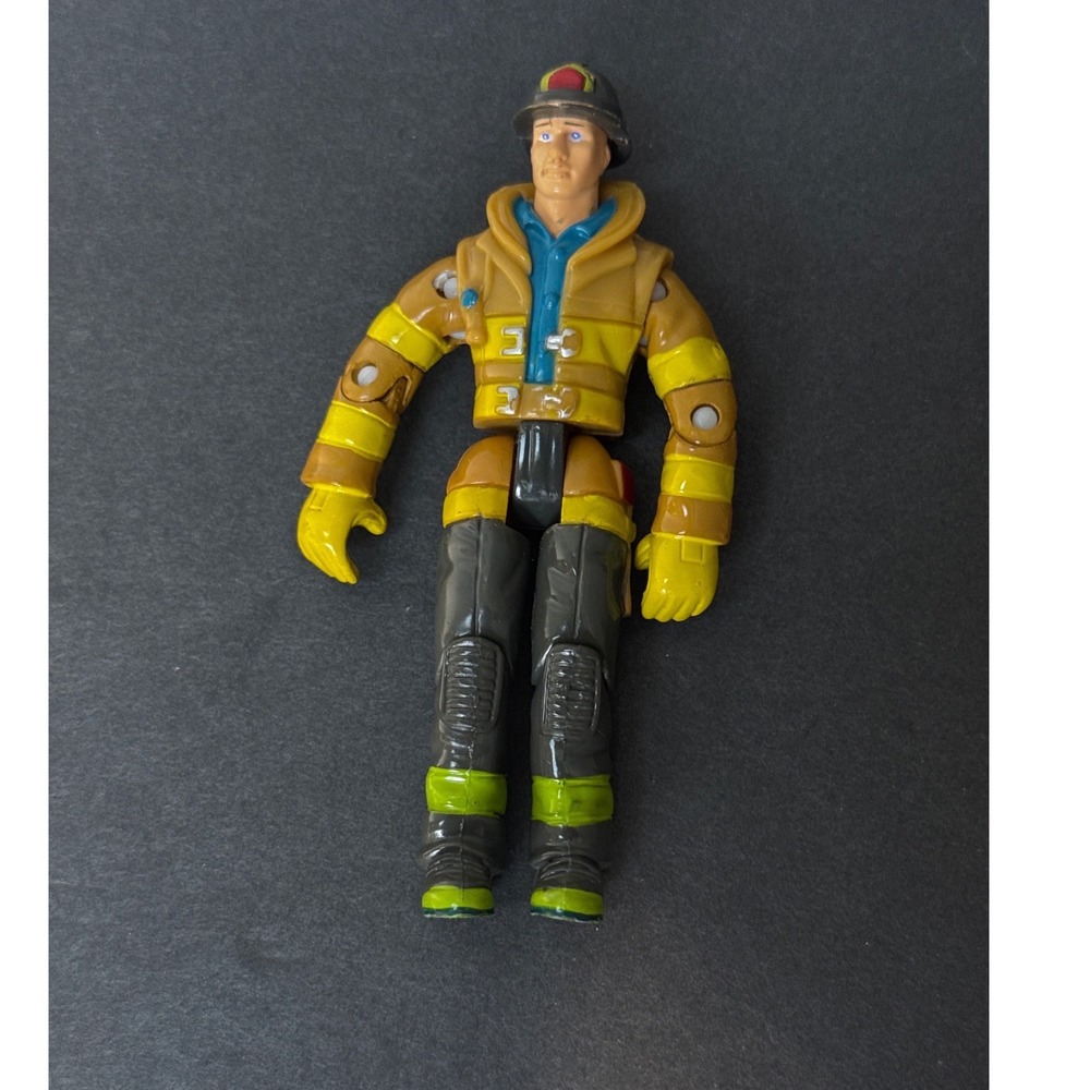 Tonka Lights & Sound Rescue Firefighter Firetruck Driver 4" Action Figure 1990s